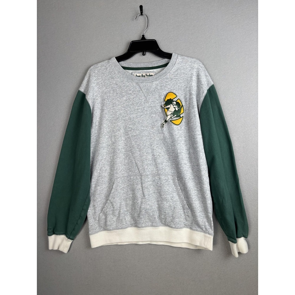 Green Bay Packers Sweatshirt Mens XL Gray NFL Football Mitchell & Ness Crewneck